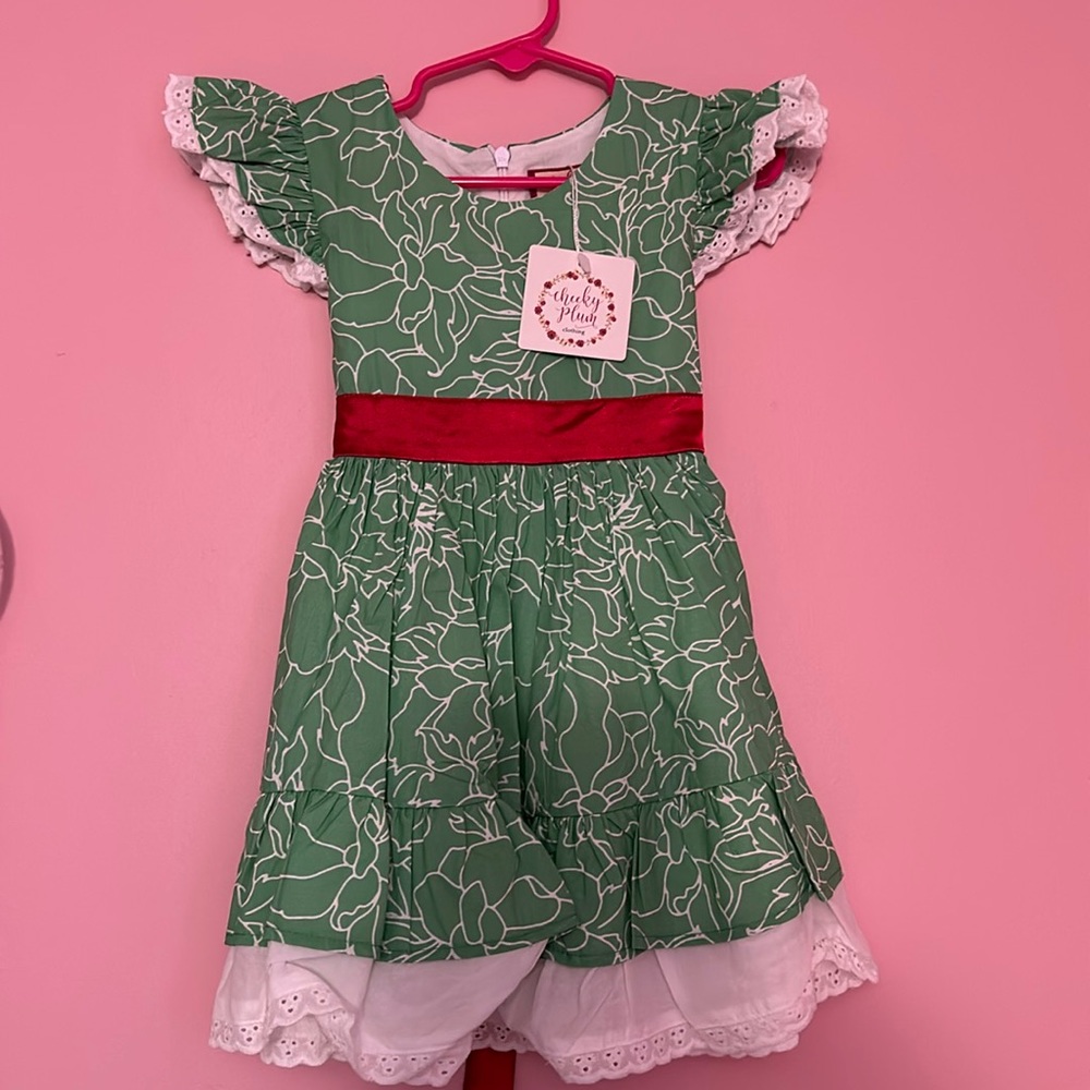 Cheeky Plum Myra Dress - Spruce - 3T NWT